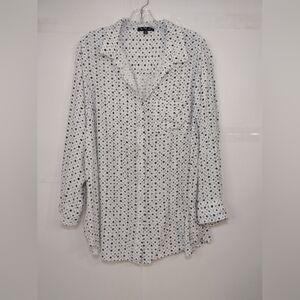 Velvet Heart Black Floral Pattern Shirt Size (2X)